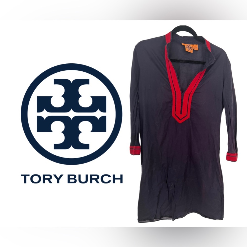 Tory Burch Navy swim coverup